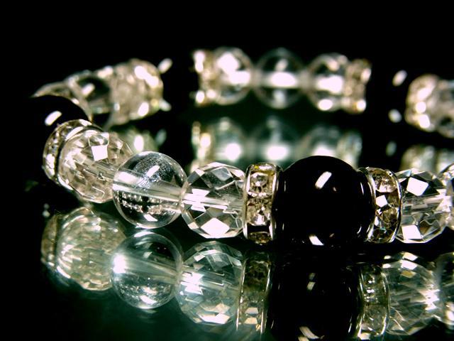 オニキス10ミリ§64面カット水晶§水晶§8ミリ§銀ロンデル < 女性アクセサリー/時計  オニキス10ミリ§64面カット水晶§水晶§8ミリ§銀ロンデル < 女性アクセサリー/時計の