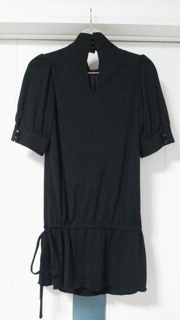 新品/プレミアムバイラストシーン/リボン付き/チュニック/黒 < 女性ファッション  新品/プレミアムバイラストシーン/リボン付き/チュニック/黒 < 女性ファッションの