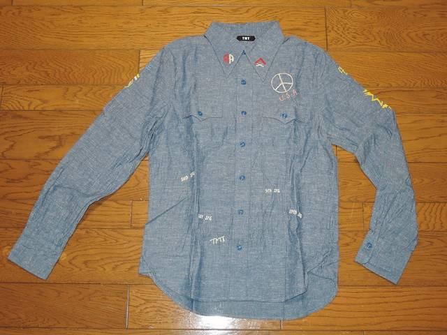 新品 TMT デニムシャツ M 刺繍ステッチ ベトシャツ スーベニア < ブランド 新品 TMT デニムシャツ M 刺繍ステッチ ベトシャツ スーベニア < ブランドの