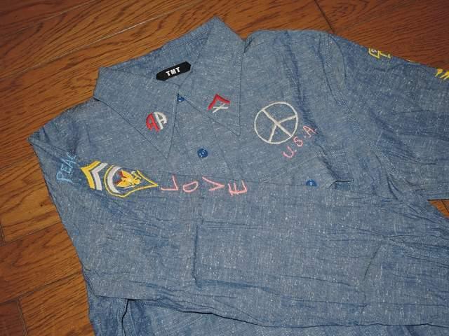 新品 TMT デニムシャツ M 刺繍ステッチ ベトシャツ スーベニア < ブランド 新品 TMT デニムシャツ M 刺繍ステッチ ベトシャツ スーベニア < ブランドの