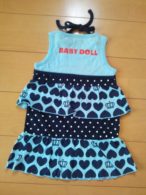 新品ワンピース100紺ベビドBABYDOLLベビードール < ブランド  新品ワンピース100紺ベビドBABYDOLLベビードール < ブランドの