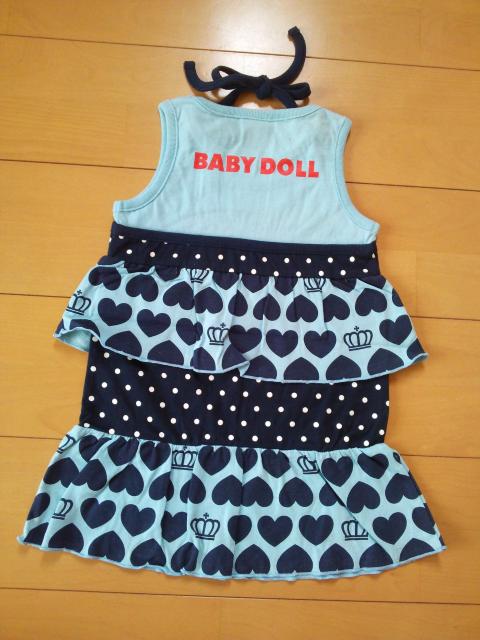新品ワンピース100紺ベビドBABYDOLLベビードール < ブランド  新品ワンピース100紺ベビドBABYDOLLベビードール < ブランドの