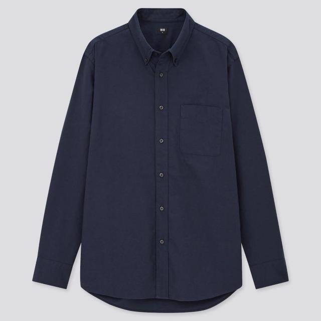 ユニクロ オックスフォードシャツ メンズ サイズL BLUE < 男性ファッション  ユニクロ オックスフォードシャツ メンズ サイズL BLUE < 男性ファッションの