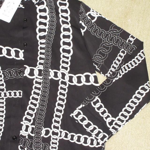 未使用タグ付☆チェーン柄*レディース長袖シャツ(ブラック) < 女性ファッション  未使用タグ付☆チェーン柄*レディース長袖シャツ(ブラック) < 女性ファッションの