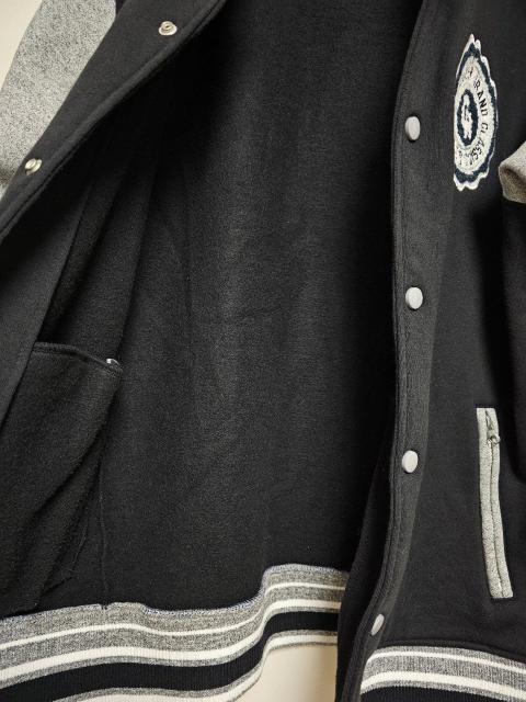 GROOVER GRAND 黒×グレー スウェットブルゾンジャケット XL < 男性ファッション GROOVER GRAND 黒×グレー スウェットブルゾンジャケット XL < 男性ファッションの