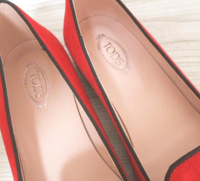 TOD'S �X�G�[�h�t���b�g�V���[�Y �_�u��T �p���v�X