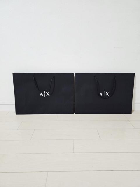(8) ARMANI EXCHANGE ショップ袋 中 2枚 25p×35p < ブランド  (8) ARMANI EXCHANGE ショップ袋 中 2枚 25p×35p  < ブランドの