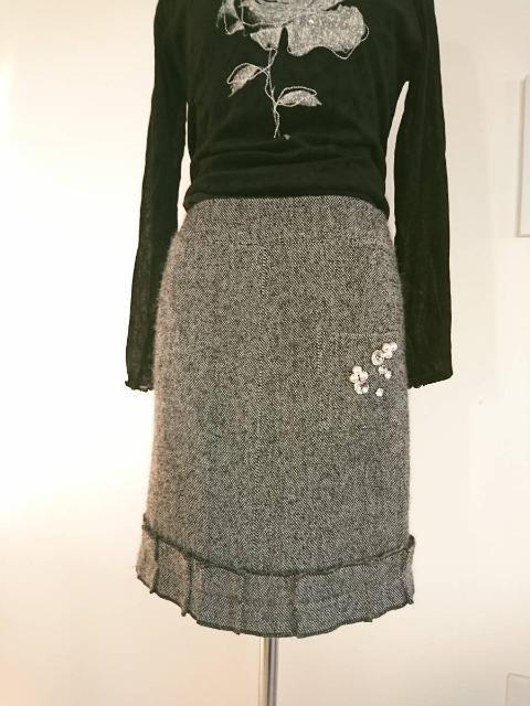 SONIA BY SONIA RYKIEL/ソニアリキエル/キラキラビジュー付ツイードスカート/サイズ34 < ブランド SONIA BY SONIA RYKIEL/ソニアリキエル/キラキラビジュー付ツイードスカート/サイズ34 < ブランドの