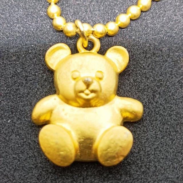 HOMICO★新品★ベア半立体モチーフネックレス/ゴールド < 女性アクセサリー/時計  HOMICO★新品★ベア半立体モチーフネックレス/ゴールド < 女性アクセサリー/時計の