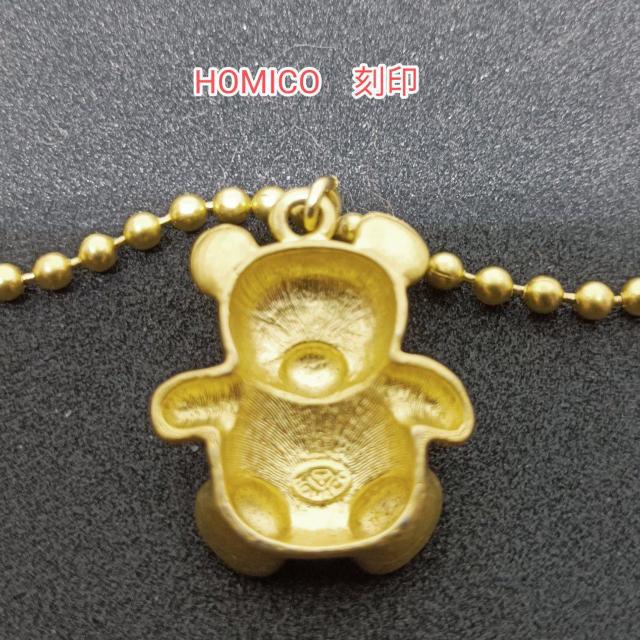 HOMICO★新品★ベア半立体モチーフネックレス/ゴールド < 女性アクセサリー/時計  HOMICO★新品★ベア半立体モチーフネックレス/ゴールド < 女性アクセサリー/時計の