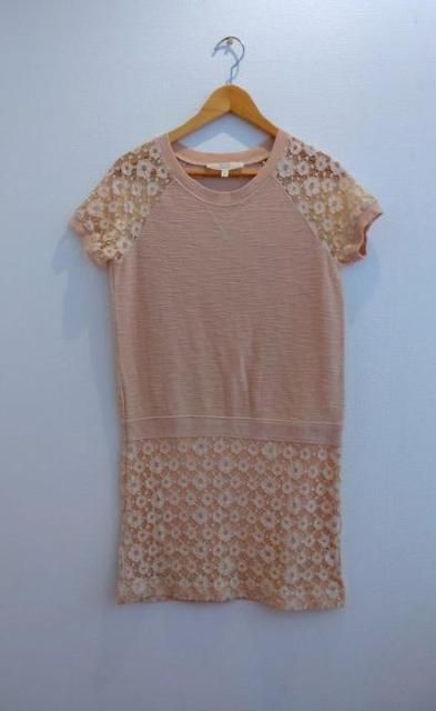 athe vanessabruno◆ベージュ レース切り替え ワンピース チュニック コットン サイズ1 < 女性ファッション  athe vanessabruno◆ベージュ レース切り替え ワンピース チュニック コットン サイズ1  < 女性ファッションの
