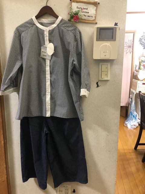 LL未使用デニムのようなブルーガウチョパンツ < 女性ファッション  LL未使用デニムのようなブルーガウチョパンツ < 女性ファッションの