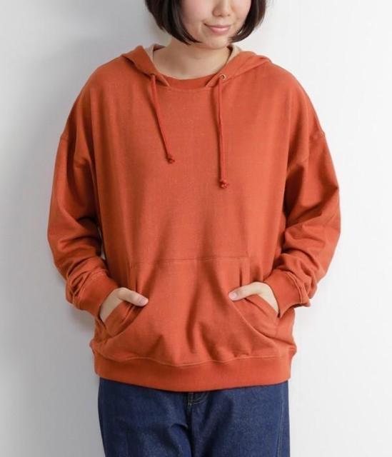 NORTHERN TRUCKノーザントラックビッグシルエットパーカ OR オレンジ Mサイズ 綿100% < 女性ファッション  NORTHERN TRUCKノーザントラックビッグシルエットパーカ OR オレンジ Mサイズ 綿100%  < 女性ファッションの