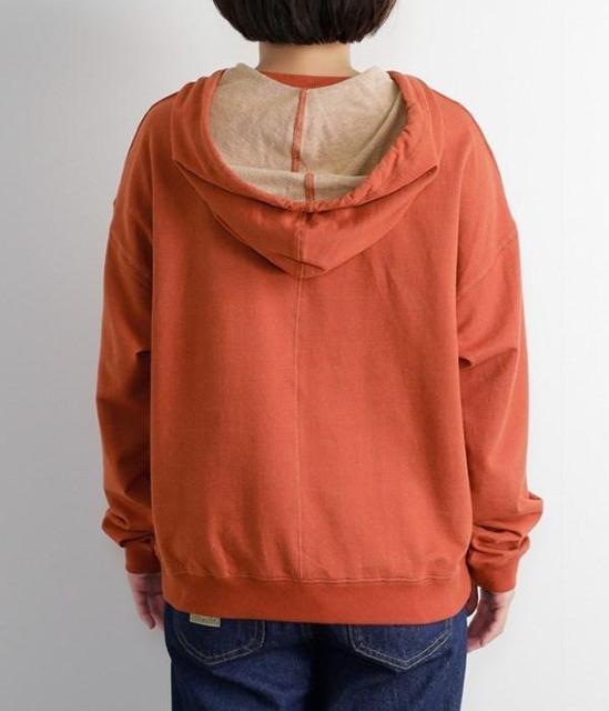 NORTHERN TRUCKノーザントラックビッグシルエットパーカ OR オレンジ Mサイズ 綿100% < 女性ファッション  NORTHERN TRUCKノーザントラックビッグシルエットパーカ OR オレンジ Mサイズ 綿100% < 女性ファッションの