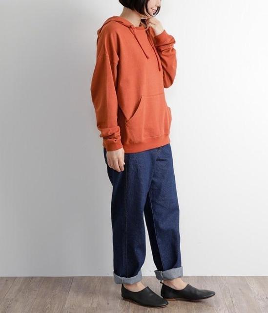 NORTHERN TRUCKノーザントラックビッグシルエットパーカ OR オレンジ Mサイズ 綿100% < 女性ファッション  NORTHERN TRUCKノーザントラックビッグシルエットパーカ OR オレンジ Mサイズ 綿100% < 女性ファッションの