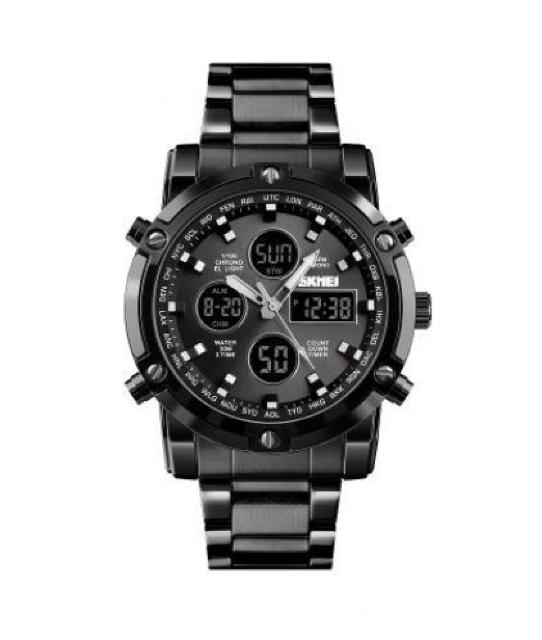 SKMEI 1389 �A�i���O�E�f�W�^���N�H�[�c�E�H�b�`�i�u���b�N�A�u���b�N�j  �� �j���A�N�Z�T���[/���v�� 