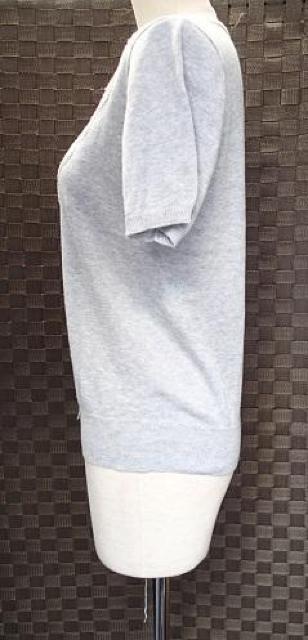◆Massimo マッシモ/ビーズ刺繍&レース付き デザインカーディガン 半袖 綿100%/グレー/サイズ38 < 女性ファッション  ◆Massimo マッシモ/ビーズ刺繍&レース付き デザインカーディガン 半袖 綿100%/グレー/サイズ38 < 女性ファッションの
