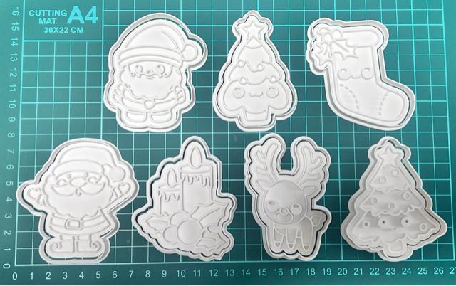 クリスマスの形 サンタクロース クッキー型 7個セット 抜き型粘土型 お菓子作り < インテリア/ライフ クリスマスの形 サンタクロース クッキー型 7個セット 抜き型粘土型 お菓子作り < インテリア/ライフの