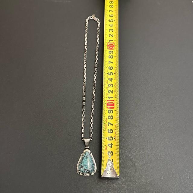 【SAAD】天然石 ターコイズ シルバー チェーン ネックレス < 男性アクセサリー/時計 【SAAD】天然石 ターコイズ シルバー チェーン ネックレス < 男性アクセサリー/時計の