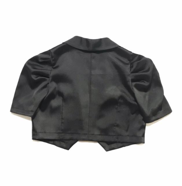 サテンショートジャケット〓肩が出るドレスに!黒(M)新品〓 < 女性ファッション サテンショートジャケット〓肩が出るドレスに!黒(M)新品〓 < 女性ファッションの