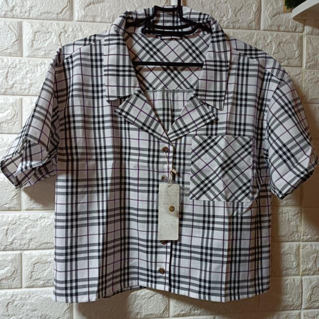 レトロガール★新品★チェック柄ショート丈オーバーシャツ < ブランド  レトロガール★新品★チェック柄ショート丈オーバーシャツ  < ブランドの