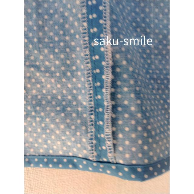 saku-smile ハンドメイド作品 スモック かぶりタイプ 袖なし 100~110size ブルー系 < キッズ/ベビー  saku-smile ハンドメイド作品 スモック かぶりタイプ 袖なし 100~110size ブルー系 < キッズ/ベビーの