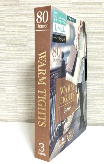 【新品】80デニール“ブラック×3足組”あったか発熱加工タイツ/ウォームタイツ < 女性ファッション 【新品】80デニール“ブラック×3足組”あったか発熱加工タイツ/ウォームタイツ < 女性ファッションの