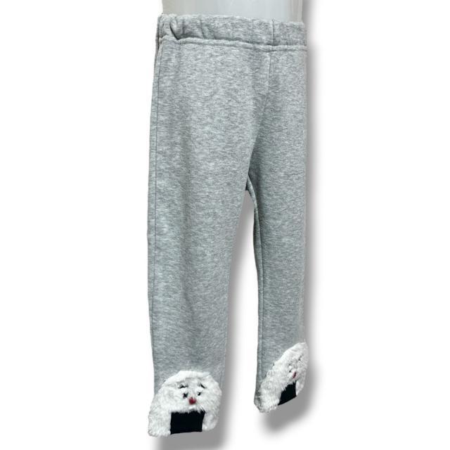 【mimorand/100】裾ファーおにぎりデザイン裏起毛スウェットパンツ < キッズ/ベビー 【mimorand/100】裾ファーおにぎりデザイン裏起毛スウェットパンツ < キッズ/ベビーの