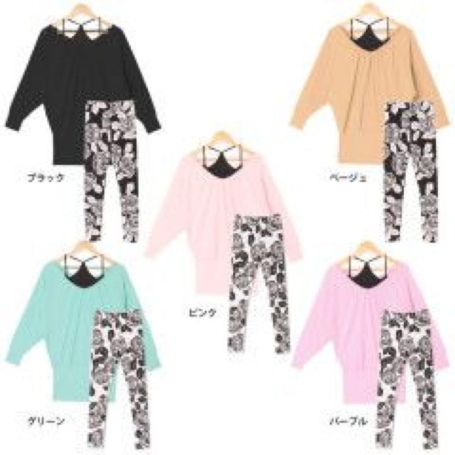 《New》フルコーデ<冬モテ*スタイル>花柄レギンス&ドルマンワンピ&キャミソール★3点セット < 女性ファッション 《New》フルコーデ<冬モテ*スタイル>花柄レギンス&ドルマンワンピ&キャミソール★3点セット < 女性ファッションの