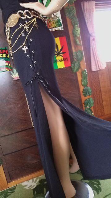 大きいサイズ†露出ッ♪編み上げロンスカ&ホルターセットアップ < 女性ファッション  大きいサイズ†露出ッ♪編み上げロンスカ&ホルターセットアップ < 女性ファッションの