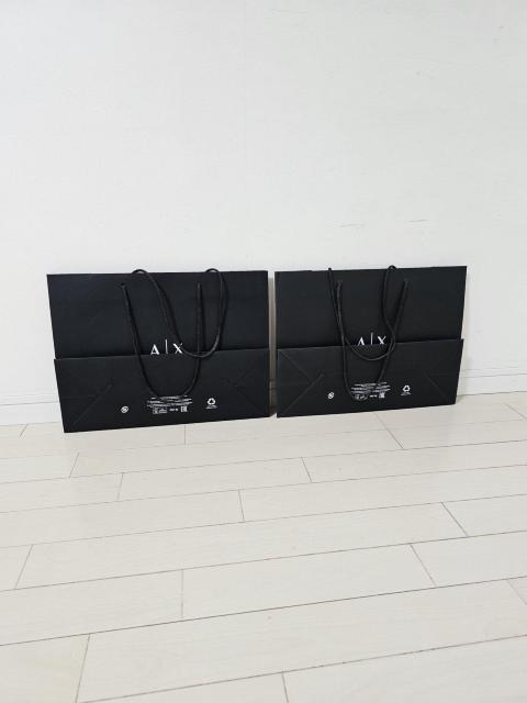 (9) ARMANI EXCHANGE ショップ袋 中 2枚 30.5p×40.5p < ブランド  (9) ARMANI EXCHANGE ショップ袋 中 2枚 30.5p×40.5p < ブランドの