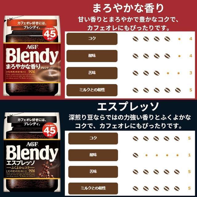 AGF ブレンディ インスタントコーヒー 袋 飲み比べセット 90g×3種 < グルメ/ドリンク AGF ブレンディ インスタントコーヒー 袋 飲み比べセット 90g×3種 < グルメ/ドリンクの