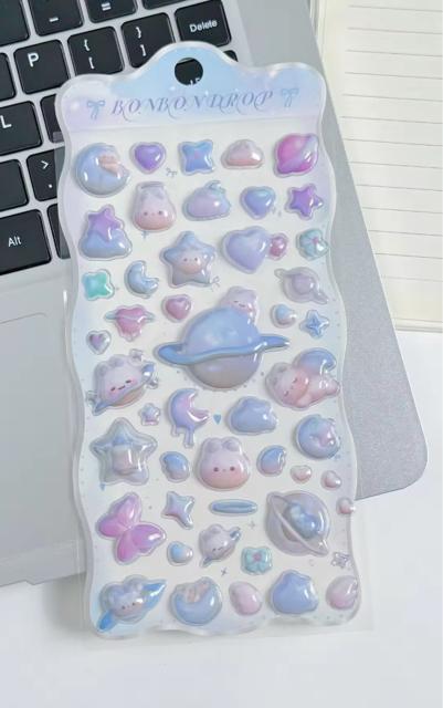 4枚セット 【新品】 3D 立体 ぷくぷく ぷっくり シール < ホビー 4枚セット 【新品】 3D 立体 ぷくぷく ぷっくり シール < ホビーの