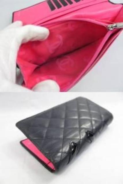 正規本物シャネル■カンボン長財布■良好■10番台ブラック×ピンク < ブランド  正規本物シャネル■カンボン長財布■良好■10番台ブラック×ピンク < ブランドの
