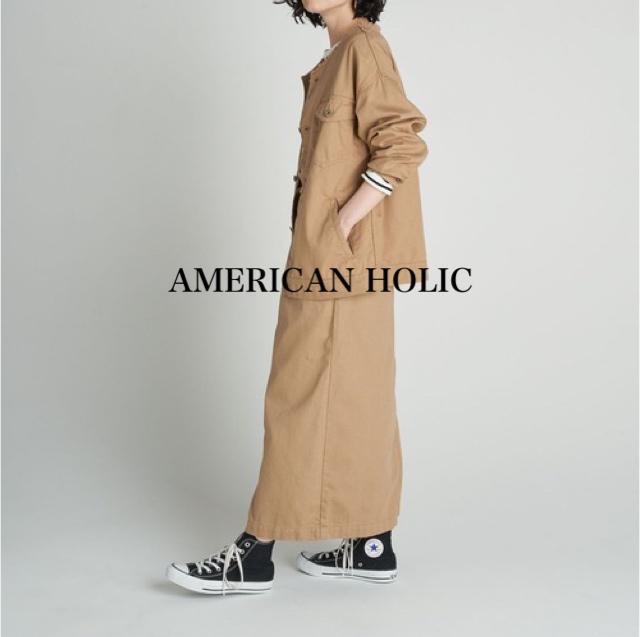 新品 AMERICAN HOLIC★ノーカラージャケット < 女性ファッション  新品 AMERICAN HOLIC★ノーカラージャケット < 女性ファッションの