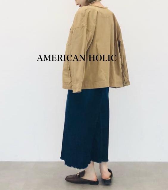 新品 AMERICAN HOLIC★ノーカラージャケット < 女性ファッション  新品 AMERICAN HOLIC★ノーカラージャケット < 女性ファッションの