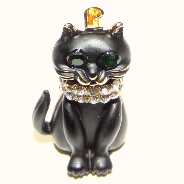 黒猫 クロネコ 猫 ネコ ねこ 首輪 ラインストーン ブローチ ピンブローチ バッジ ピンバッジ コサージュ ラペルピン < 女性アクセサリー/時計 黒猫 クロネコ 猫 ネコ ねこ 首輪 ラインストーン ブローチ ピンブローチ バッジ ピンバッジ コサージュ ラペルピン < 女性アクセサリー/時計の