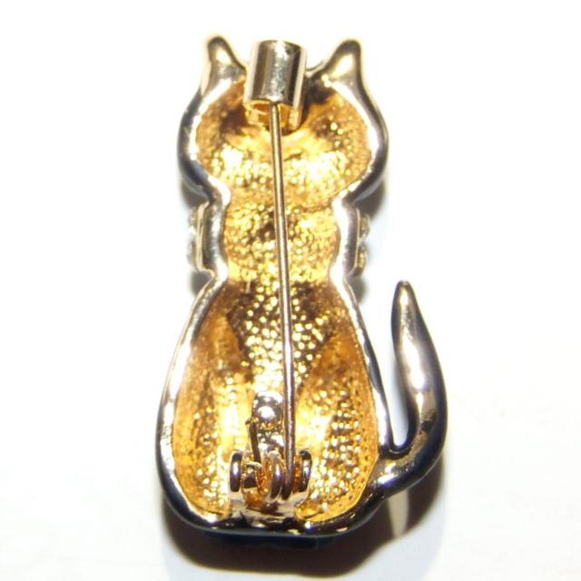 黒猫 クロネコ 猫 ネコ ねこ 首輪 ラインストーン ブローチ ピンブローチ バッジ ピンバッジ コサージュ ラペルピン < 女性アクセサリー/時計 黒猫 クロネコ 猫 ネコ ねこ 首輪 ラインストーン ブローチ ピンブローチ バッジ ピンバッジ コサージュ ラペルピン < 女性アクセサリー/時計の