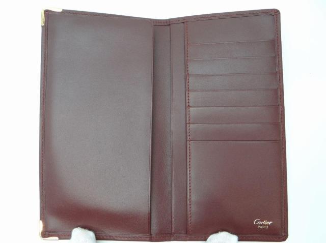 Cartier カルティエ マストライン レザー 二つ折り長財布 札入れ ボルドー<USED>【送料無料】 < ブランド Cartier カルティエ マストライン レザー 二つ折り長財布 札入れ ボルドー<USED>【送料無料】 < ブランドの