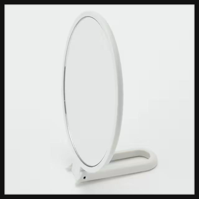 MUJI 無印良品 スチロール 折りたたみ手付きミラー L 手鏡 丸鏡 持ち運びに便利! スタンドミラー < インテリア/ライフ MUJI 無印良品 スチロール 折りたたみ手付きミラー L 手鏡 丸鏡 持ち運びに便利! スタンドミラー < インテリア/ライフの