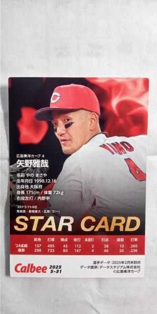 2025プロ野球チップス第2弾・広島・矢野雅哉スターカード < トレーディングカード 2025プロ野球チップス第2弾・広島・矢野雅哉スターカード < トレーディングカードの