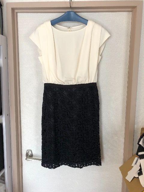 ANAYI アナイ レーススカート ドッキングワンピース38 < ブランド ANAYI アナイ レーススカート ドッキングワンピース38 < ブランドの