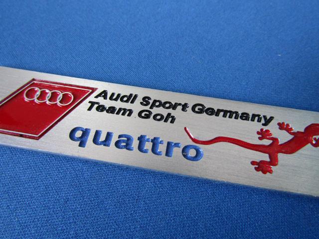 ●Audi アウディsport Team quattroアルミ着色B エンブレム < 自動車/バイク ●Audi アウディsport Team quattroアルミ着色B エンブレム < 自動車/バイク