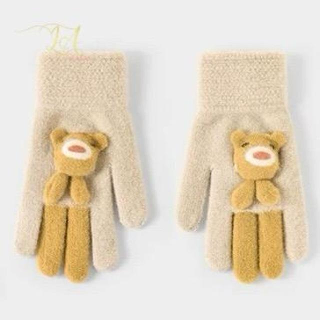 クマのぬいぐるみ付き手袋 くま テディベア 可愛い かわいい レディース < 女性ファッション クマのぬいぐるみ付き手袋 くま テディベア 可愛い かわいい レディース < 女性ファッションの