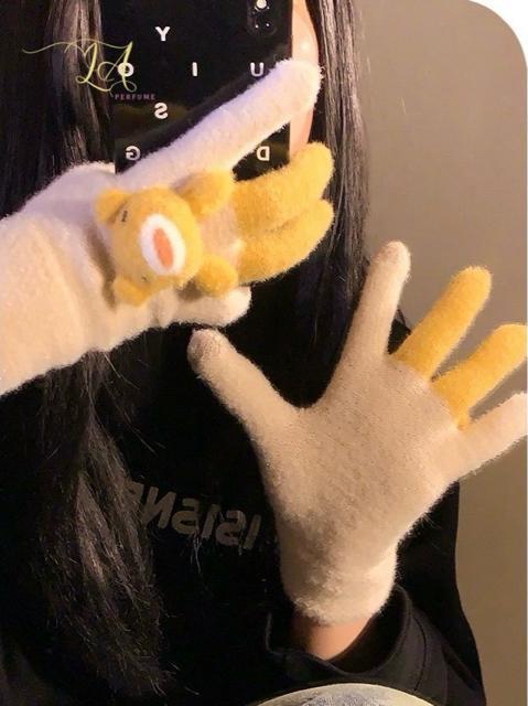 クマのぬいぐるみ付き手袋 くま テディベア 可愛い かわいい レディース < 女性ファッション クマのぬいぐるみ付き手袋 くま テディベア 可愛い かわいい レディース < 女性ファッションの
