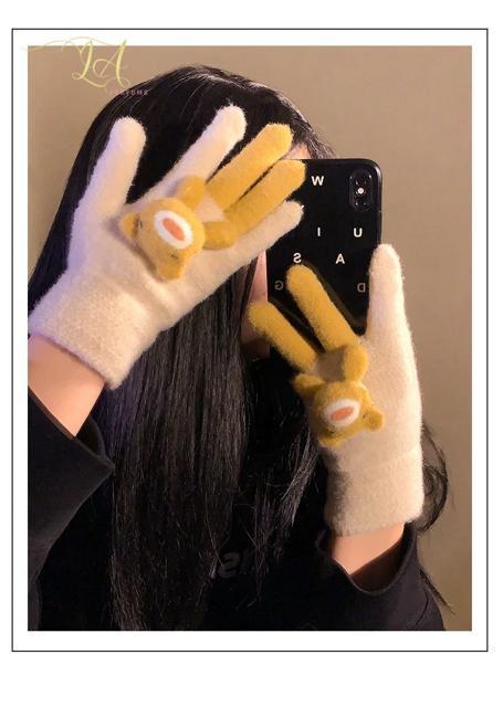 クマのぬいぐるみ付き手袋 くま テディベア 可愛い かわいい レディース < 女性ファッション クマのぬいぐるみ付き手袋 くま テディベア 可愛い かわいい レディース < 女性ファッションの