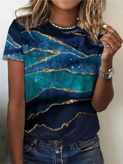 爆ヤス価格1390円★総柄プリント クルーネック Tシャツ 春夏  半袖 トップス 婦人服USAサイズS(日本サイズL相当) < 女性ファッション  爆ヤス価格1390円★総柄プリント クルーネック Tシャツ 春夏  半袖 トップス 婦人服USAサイズS(日本サイズL相当)  < 女性ファッションの