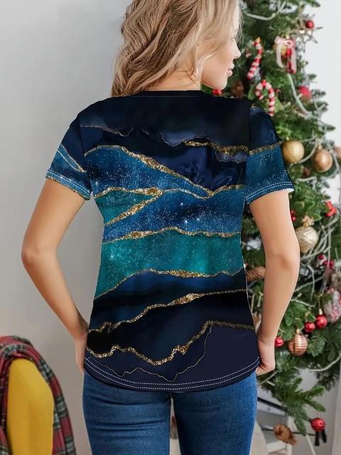 爆ヤス価格1390円★総柄プリント クルーネック Tシャツ 春夏  半袖 トップス 婦人服USAサイズS(日本サイズL相当) < 女性ファッション  爆ヤス価格1390円★総柄プリント クルーネック Tシャツ 春夏  半袖 トップス 婦人服USAサイズS(日本サイズL相当) < 女性ファッションの