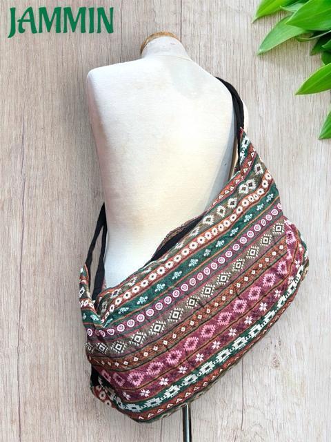 織り柄ショルダーバッグ 男女兼用 エスニック アジアン 大きめ 鞄 < 女性ファッション 織り柄ショルダーバッグ 男女兼用 エスニック アジアン 大きめ 鞄 < 女性ファッションの