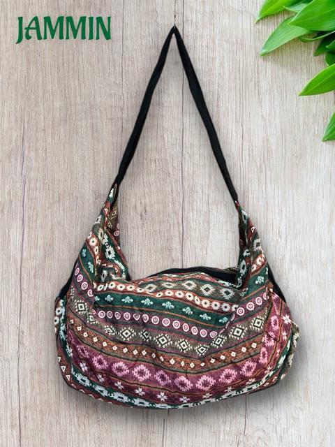 織り柄ショルダーバッグ 男女兼用 エスニック アジアン 大きめ 鞄 < 女性ファッション 織り柄ショルダーバッグ 男女兼用 エスニック アジアン 大きめ 鞄 < 女性ファッションの